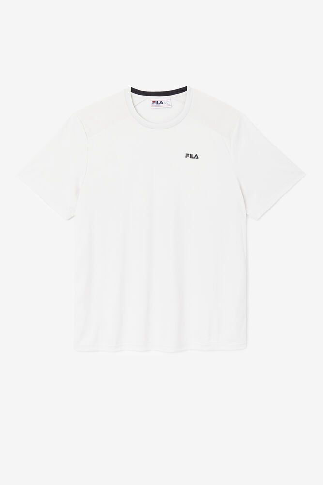 Fila T-Shirt Mens White - Kaab Crew - Philippines 3968174-OJ